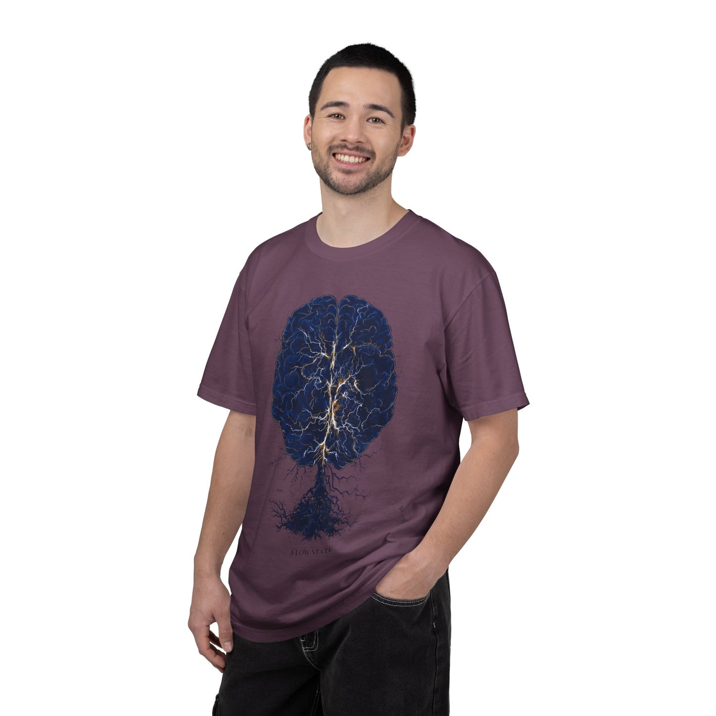 Flow State Brain Tree Tee — Neuroscience Focus Art | Root to Peak