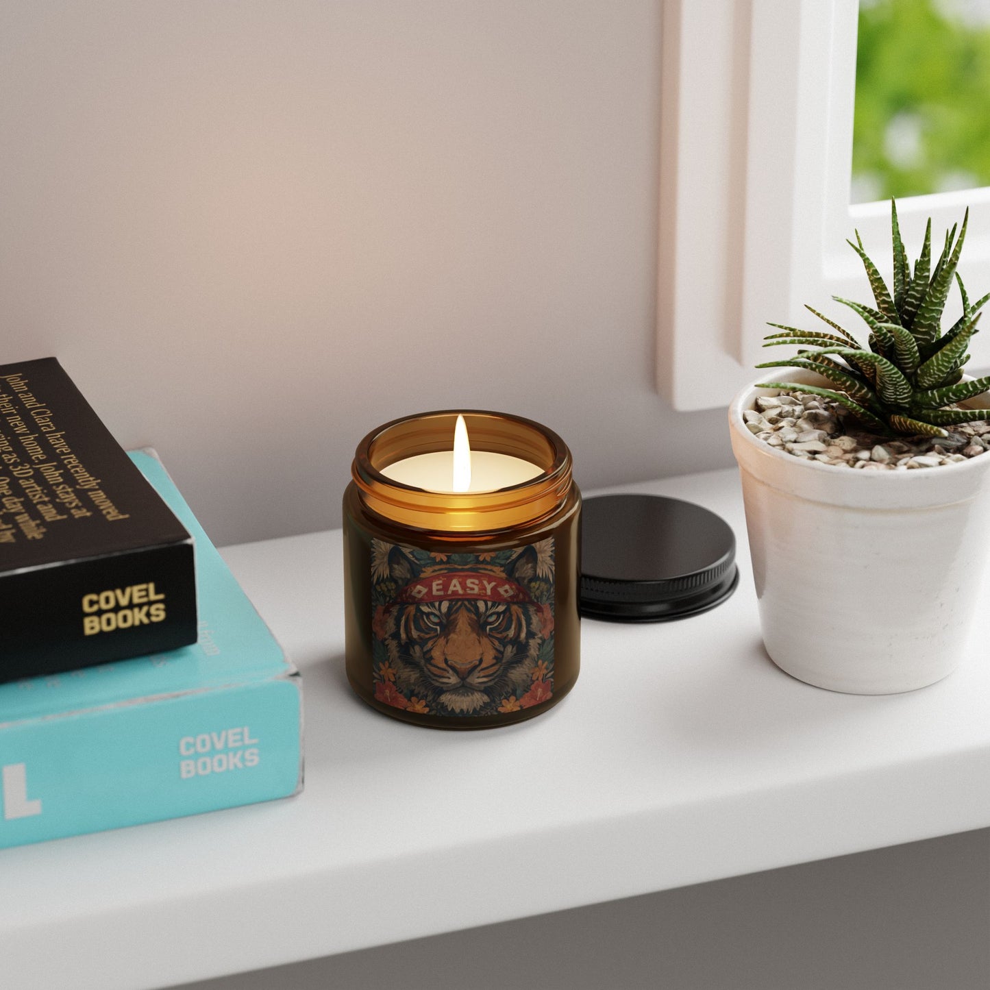 Tiger Easy Soy Candle — Vintage Floral Scented Home Gift | Root to Peak