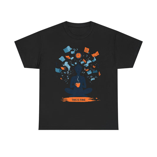 This Is Fine Graphic Tee — Funny Chaos Meme Internet Culture | Root to Peak
