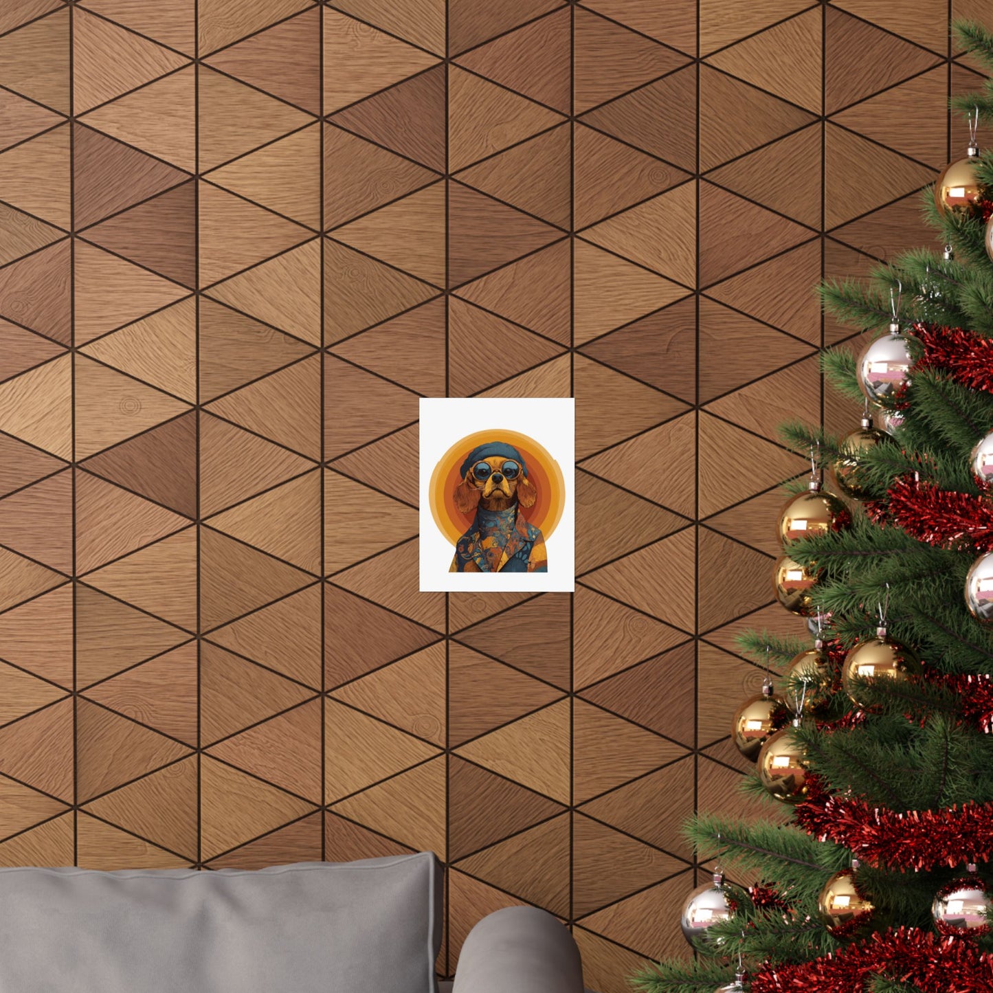 Retro Hippie Beagle Art Print — Vintage Dog Portrait Poster | Root to Peak