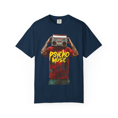 Psycho Music Boombox Tee — Retro Hip Hop Streetwear | Root to Peak