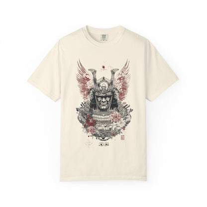 Samurai Helmet Art Tee — Vintage Japanese Warrior Graphic | Root to Peak