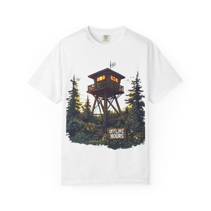 Fire Lookout Tower Tee — Offline Hours Hiking Camping | Root to Peak