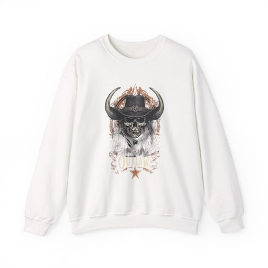 Skull Cowboy Crewneck — Western Gothic Dark Aesthetic Gift | Root to Peak