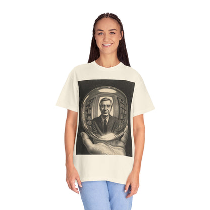Surreal Sphere Garden Tee — Escher Art Optical Illusion | Root to Peak