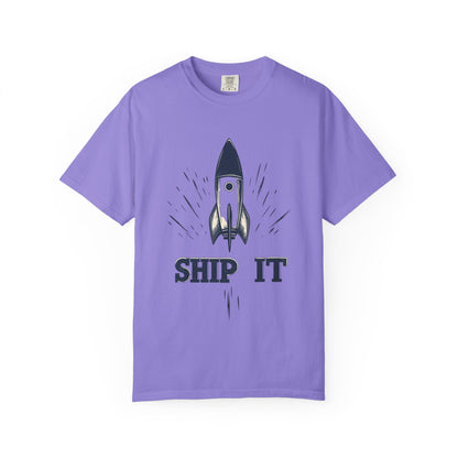 Ship It Rocket Tee — Funny Startup Developer Engineer | Root to Peak