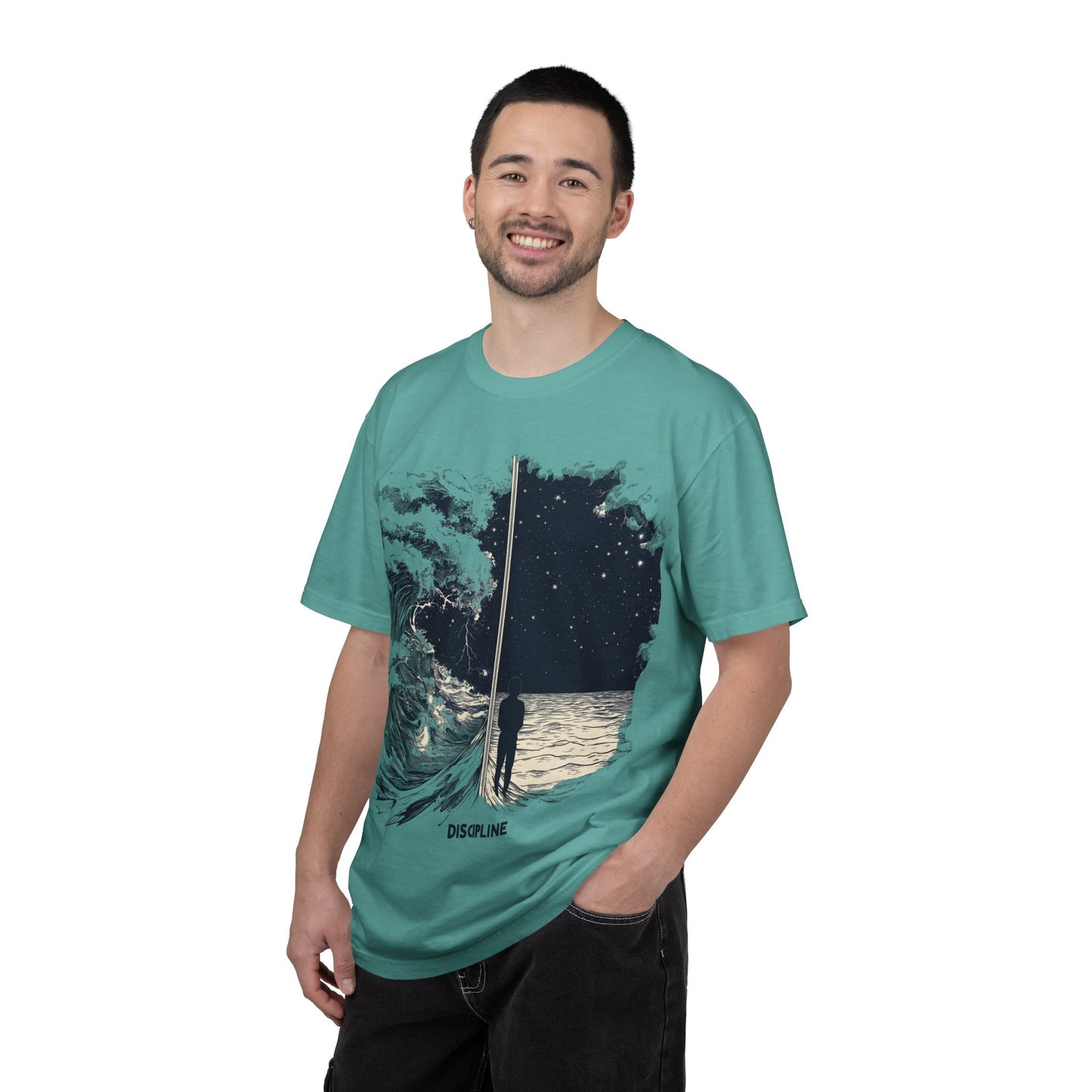 Discipline Ocean Wave Graphic Tee — Motivational Apparel | Root to Peak