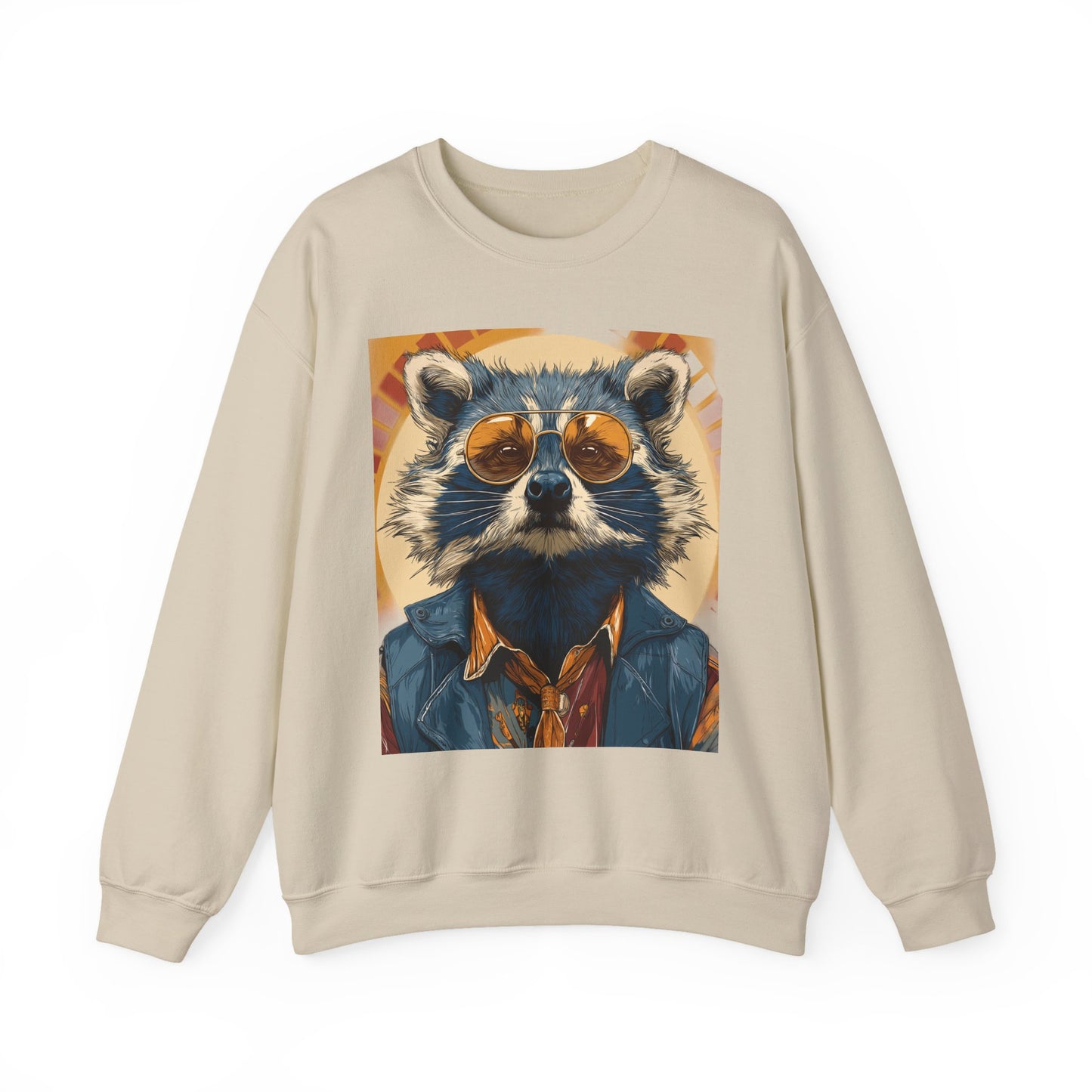 70s Raccoon Crewneck Sweatshirt — Retro Wildlife Graphic | Root to Peak