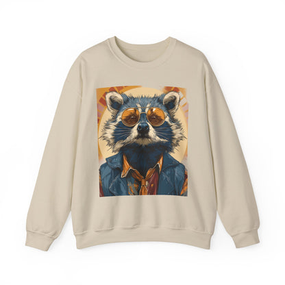 70s Raccoon Crewneck Sweatshirt — Retro Wildlife Graphic | Root to Peak