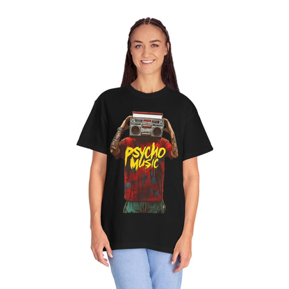 Psycho Music Boombox Tee — Retro Hip Hop Streetwear | Root to Peak