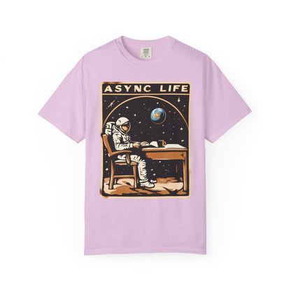 Async Life Astronaut Tee — Developer Space Graphic | Root to Peak