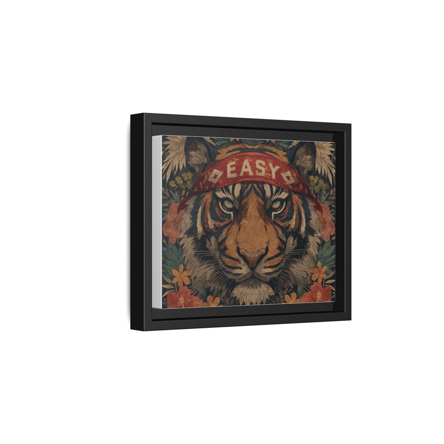 Tiger Easy Portrait Canvas — Vintage Floral Wall Art Gift | Root to Peak