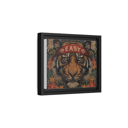 Tiger Easy Portrait Canvas — Vintage Floral Wall Art Gift | Root to Peak