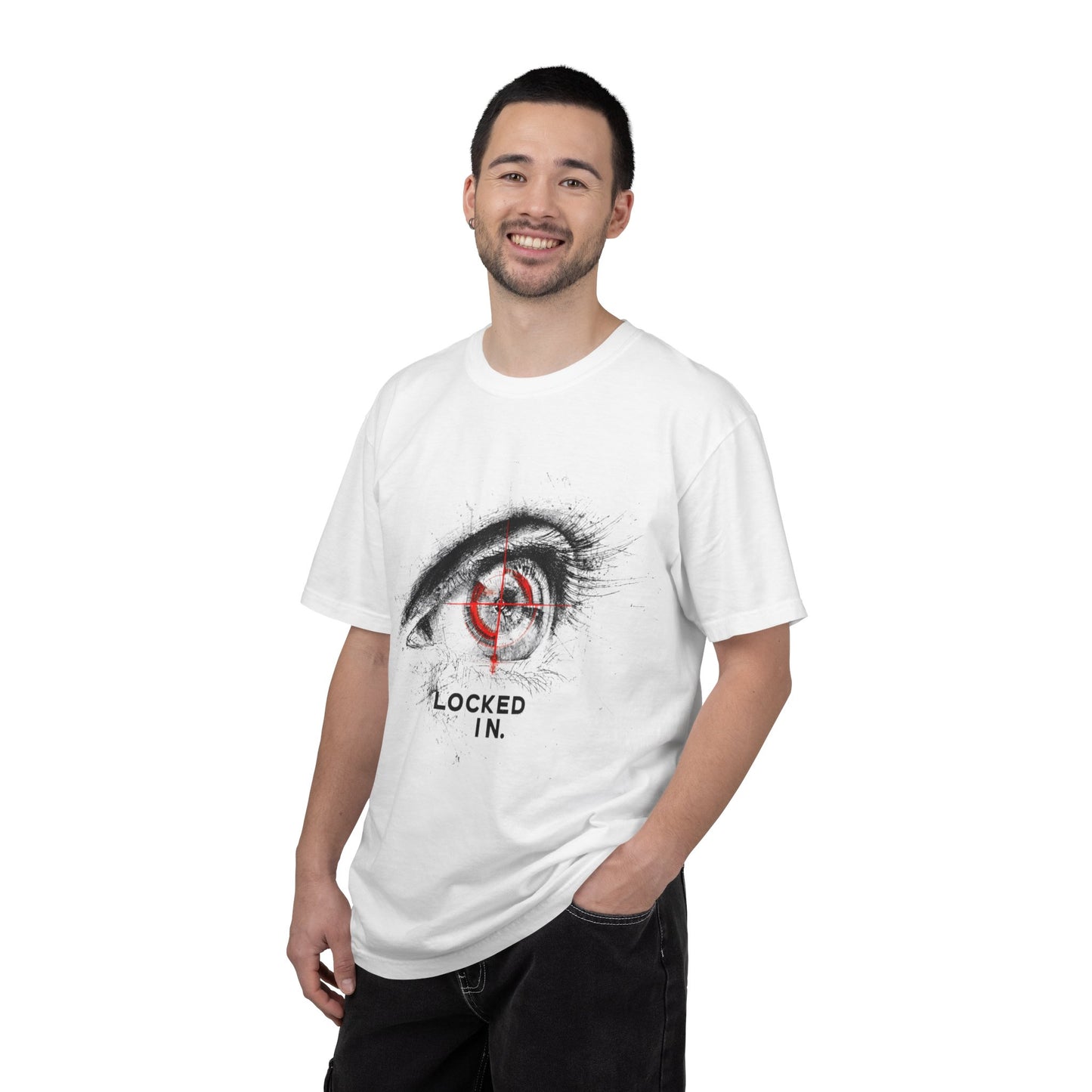 Locked In Eye Graphic Tee — Focus Mindset Athlete Gift | Root to Peak