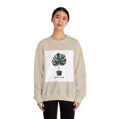 Leaf Me Alone Plant Crewneck — Funny Plant Lover Introvert | Root to Peak