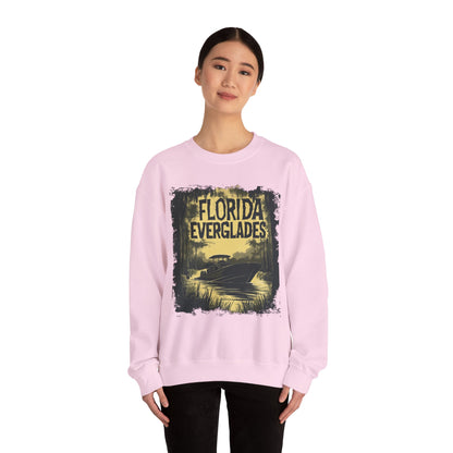 Florida Everglades Crewneck — Vintage Airboat Nature Gift | Root to Peak