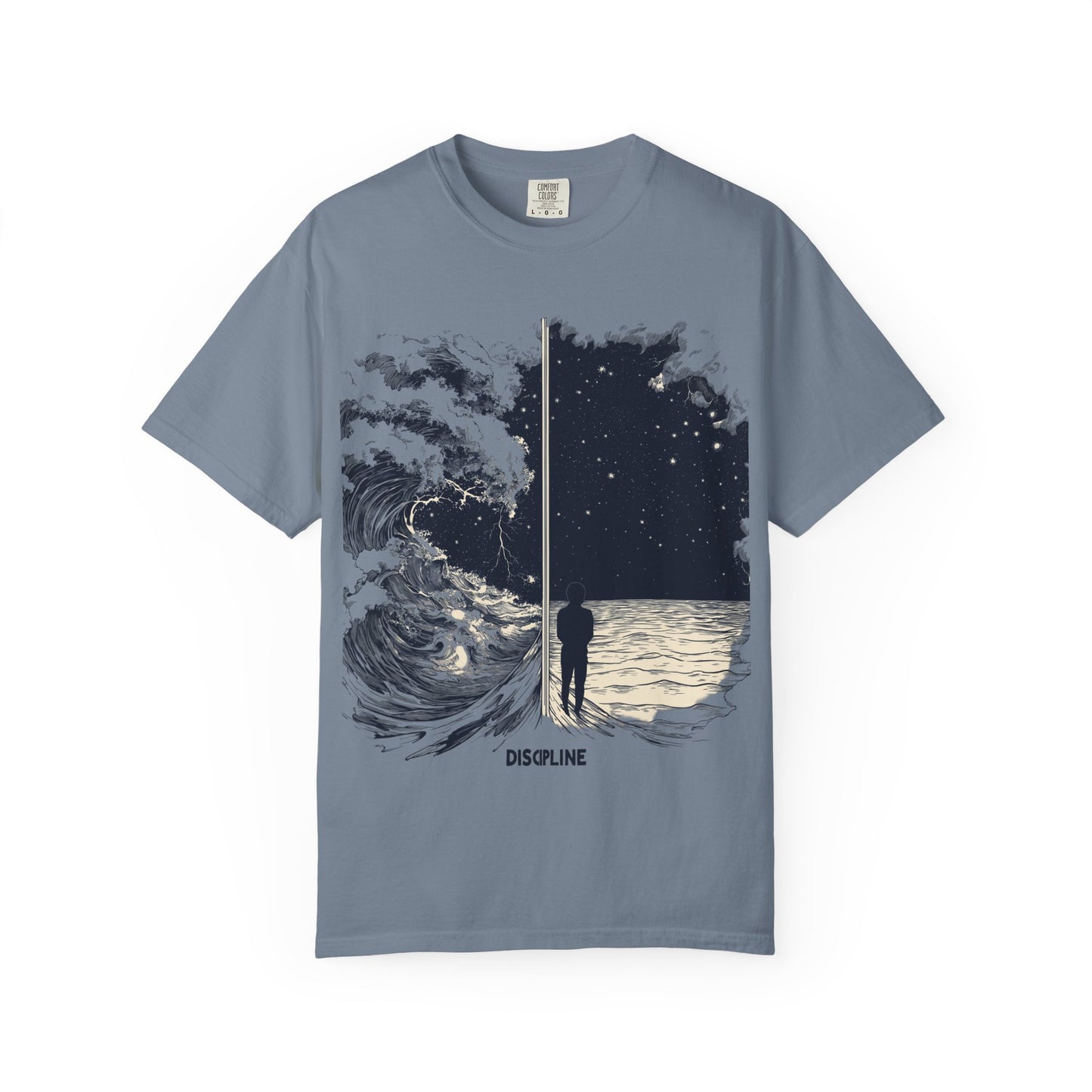 Discipline Ocean Wave Graphic Tee — Motivational Apparel | Root to Peak