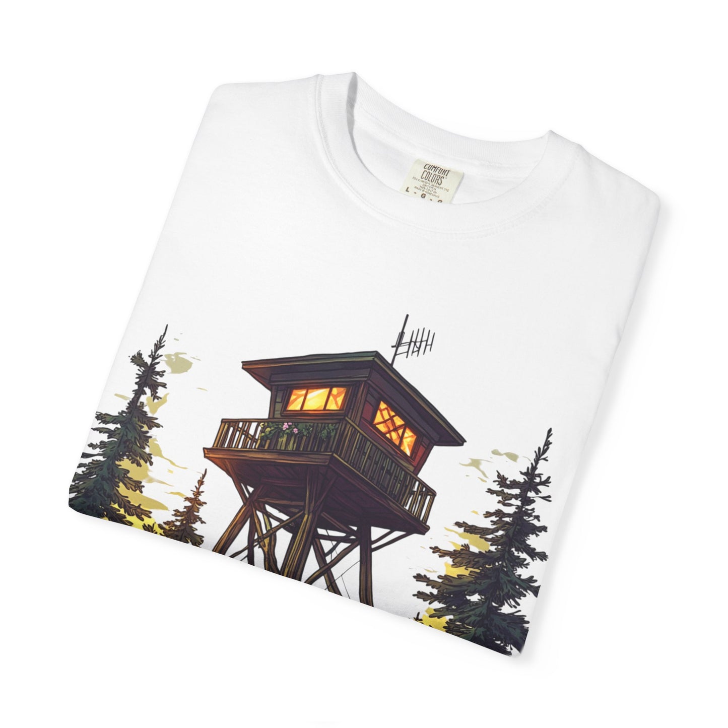Fire Lookout Tower Tee — Offline Hours Hiking Camping | Root to Peak