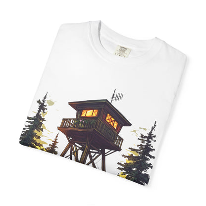 Fire Lookout Tower Tee — Offline Hours Hiking Camping | Root to Peak