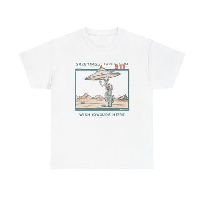 Greetings from Area 51 Tee — Retro Alien Postcard Graphic | Root to Peak