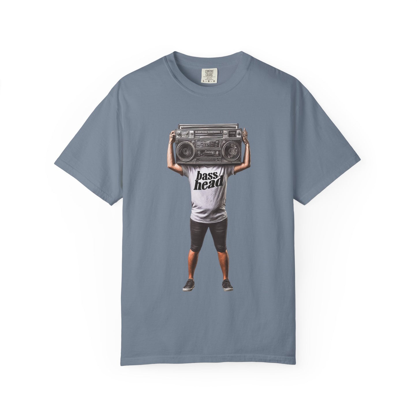 Bass Head Retro Boombox Tee — Streetwear Music Graphic | Root to Peak