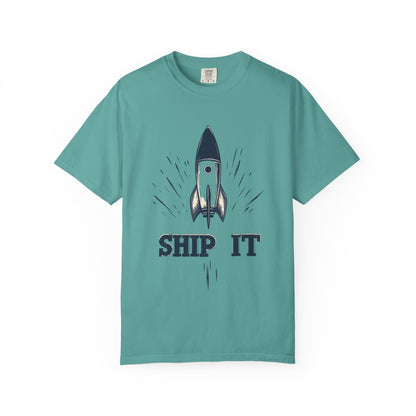 Ship It Rocket Tee — Funny Startup Developer Engineer | Root to Peak
