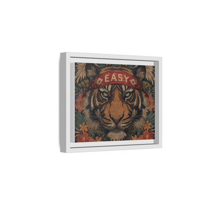 Tiger Easy Portrait Canvas — Vintage Floral Wall Art Gift | Root to Peak