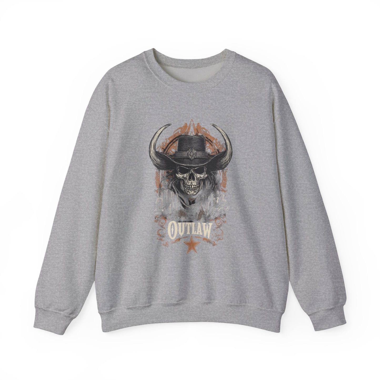 Skull Cowboy Crewneck — Western Gothic Dark Aesthetic Gift | Root to Peak