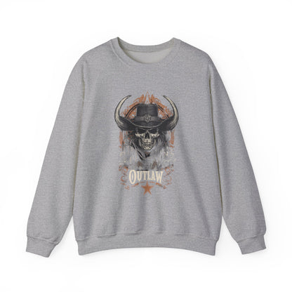 Skull Cowboy Crewneck — Western Gothic Dark Aesthetic Gift | Root to Peak