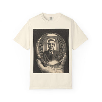 Surreal Sphere Garden Tee — Escher Art Optical Illusion | Root to Peak