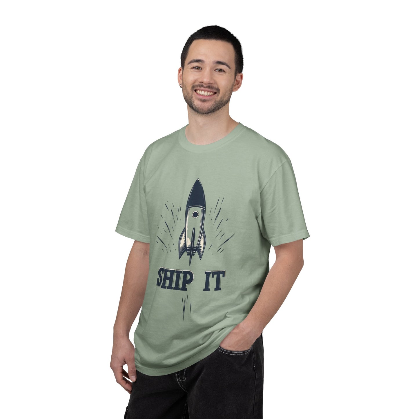 Ship It Rocket Tee — Funny Startup Developer Engineer | Root to Peak
