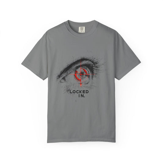 Locked In Eye Graphic Tee — Focus Mindset Athlete Gift | Root to Peak