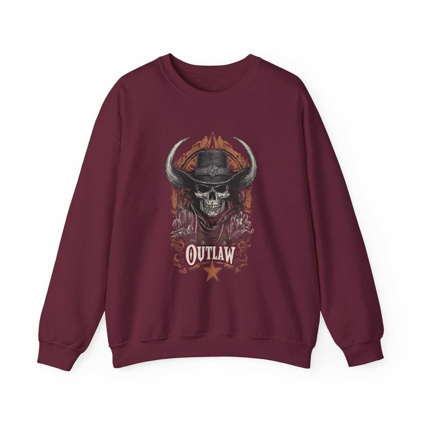 Skull Cowboy Crewneck — Western Gothic Dark Aesthetic Gift | Root to Peak