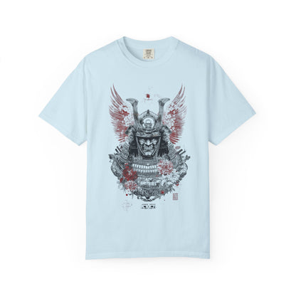 Samurai Helmet Art Tee — Vintage Japanese Warrior Graphic | Root to Peak