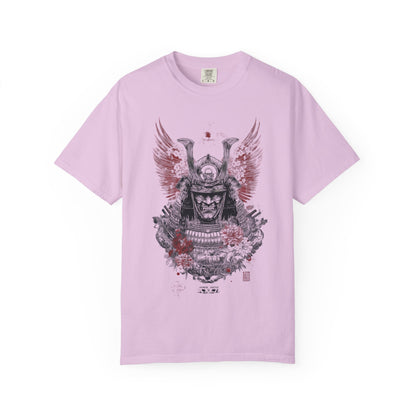 Samurai Helmet Art Tee — Vintage Japanese Warrior Graphic | Root to Peak