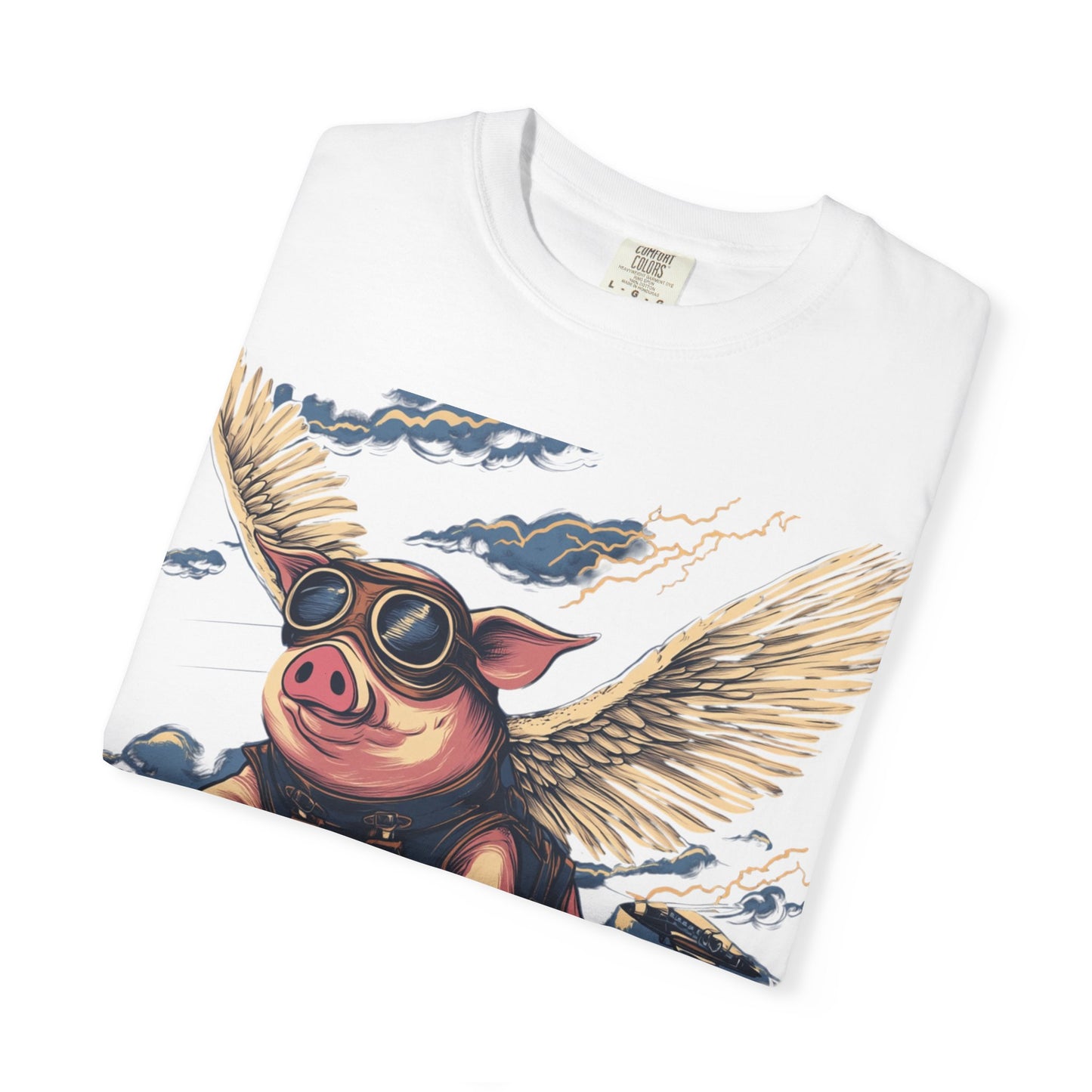 When Pigs Fly Graphic Tee — Vintage Flying Pig Funny Gift | Root to Peak
