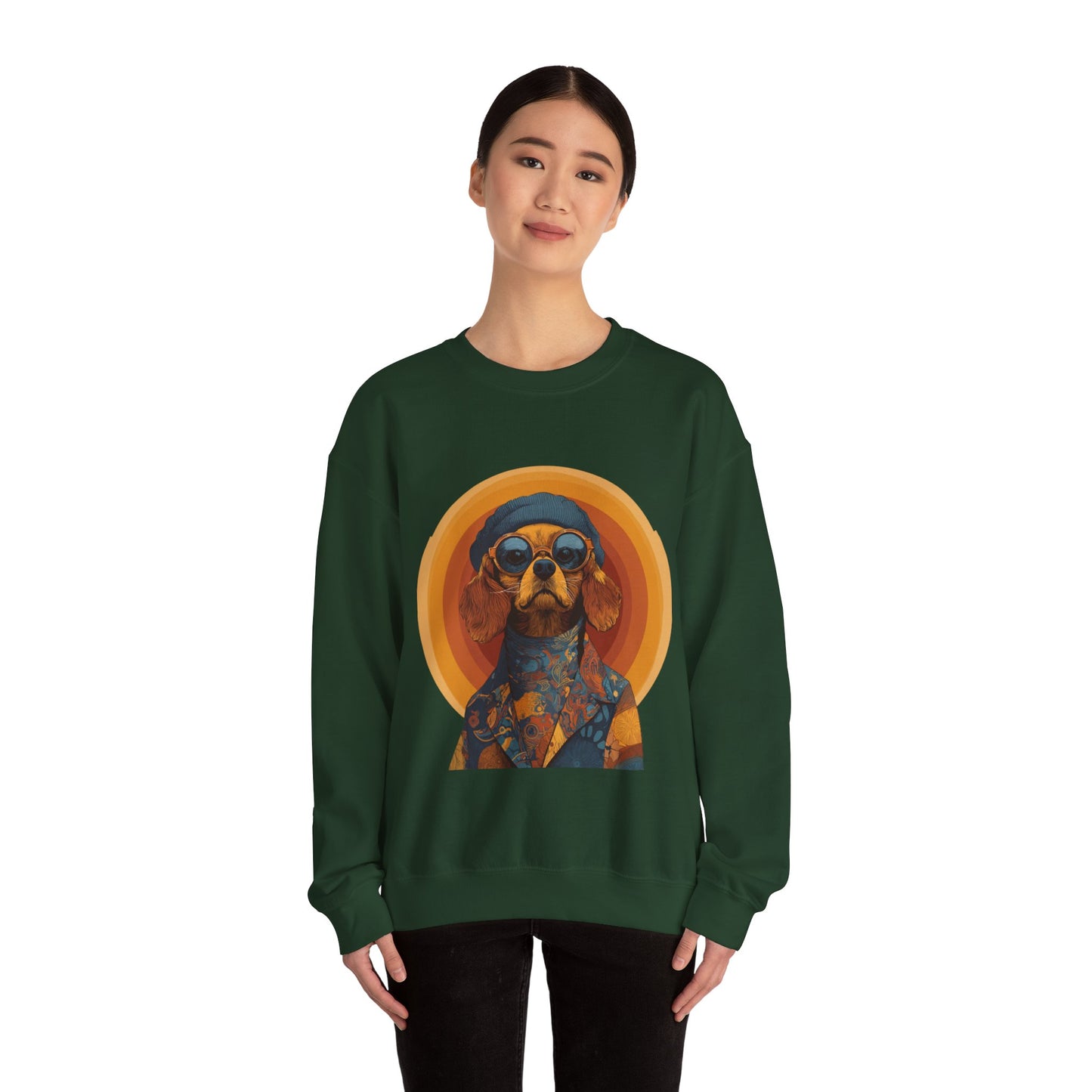 Retro Beagle Portrait Crewneck — Boho Dog Lover Gift | Root to Peak