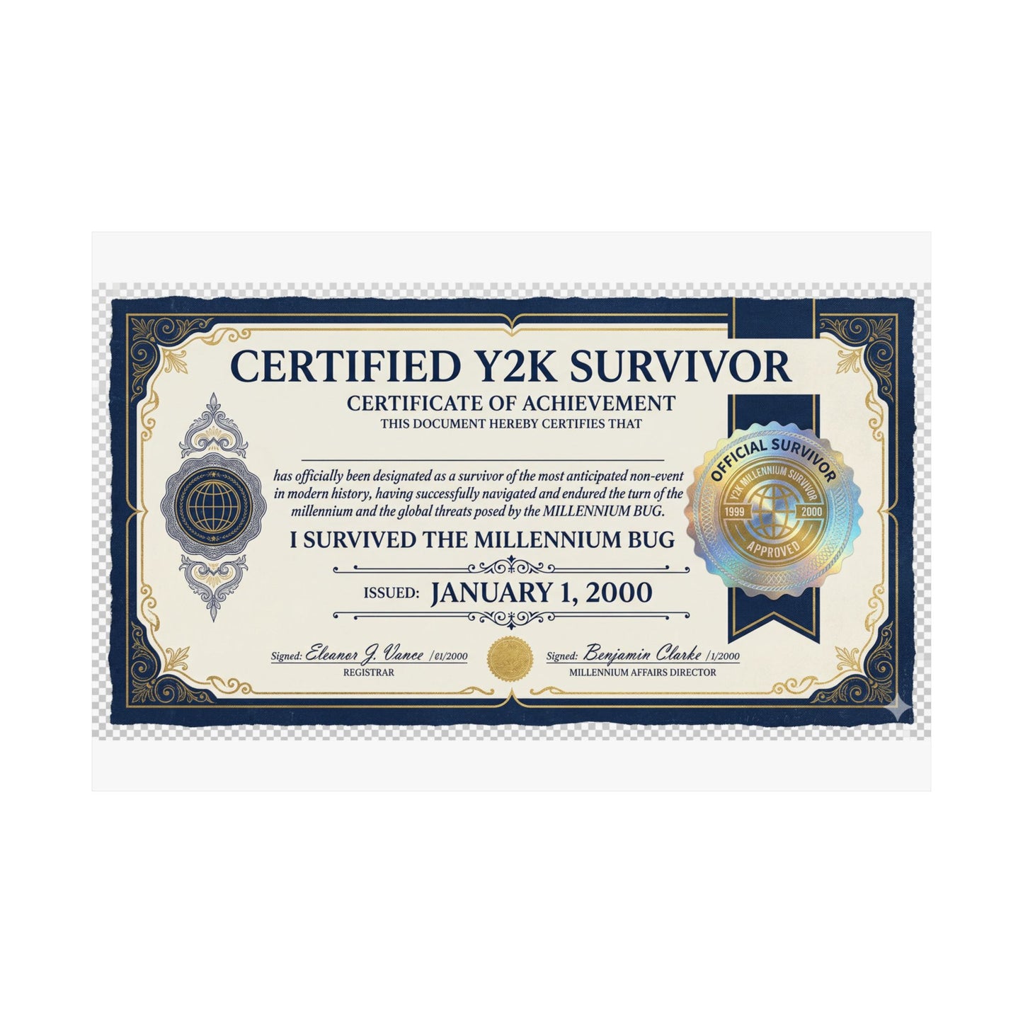 Y2K Survivor Retro Poster — Millennium Wall Art Nostalgia | Root to Peak