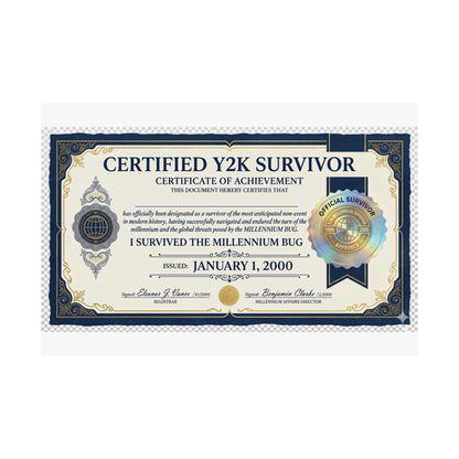 Y2K Survivor Retro Poster — Millennium Wall Art Nostalgia | Root to Peak