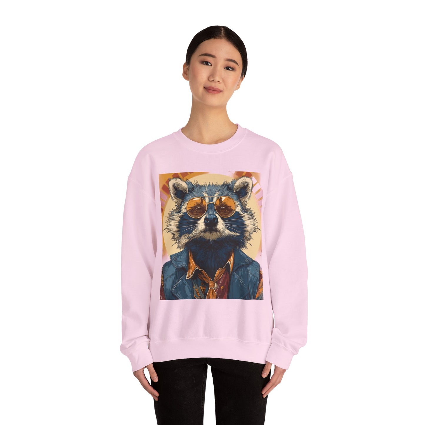 70s Raccoon Crewneck Sweatshirt — Retro Wildlife Graphic | Root to Peak