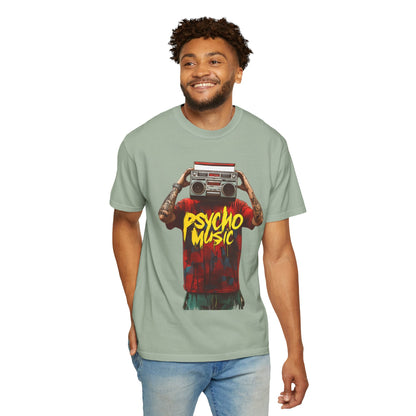 Psycho Music Boombox Tee — Retro Hip Hop Streetwear | Root to Peak