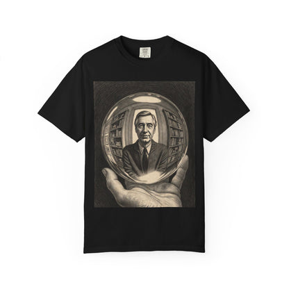 Surreal Sphere Garden Tee — Escher Art Optical Illusion | Root to Peak