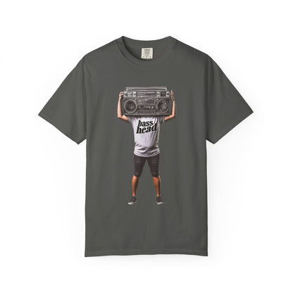 Bass Head Retro Boombox Tee — Streetwear Music Graphic | Root to Peak