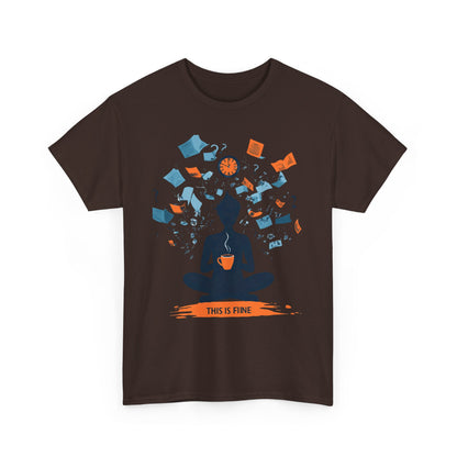 This Is Fine Graphic Tee — Funny Chaos Meme Internet Culture | Root to Peak