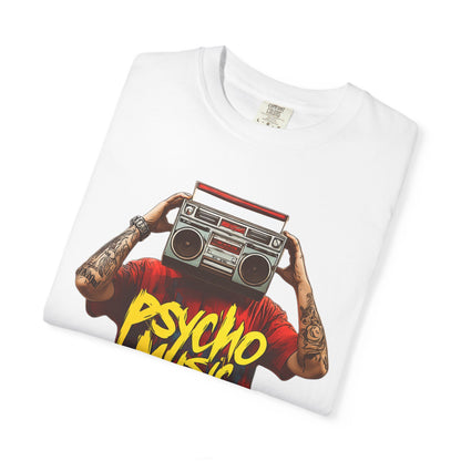 Psycho Music Boombox Tee — Retro Hip Hop Streetwear | Root to Peak