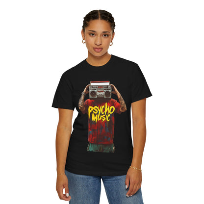 Psycho Music Boombox Tee — Retro Hip Hop Streetwear | Root to Peak