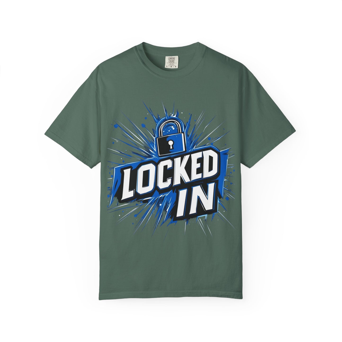 Locked In Padlock Graphic Tee — Focus Discipline Mindset | Root to Peak