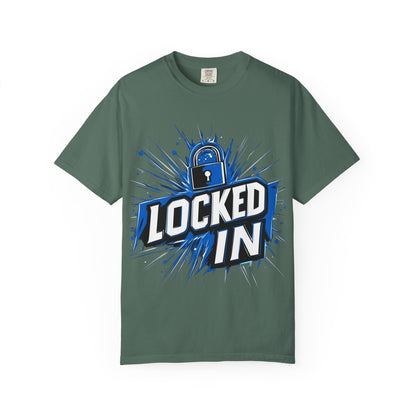 Locked In Padlock Graphic Tee — Focus Discipline Mindset | Root to Peak