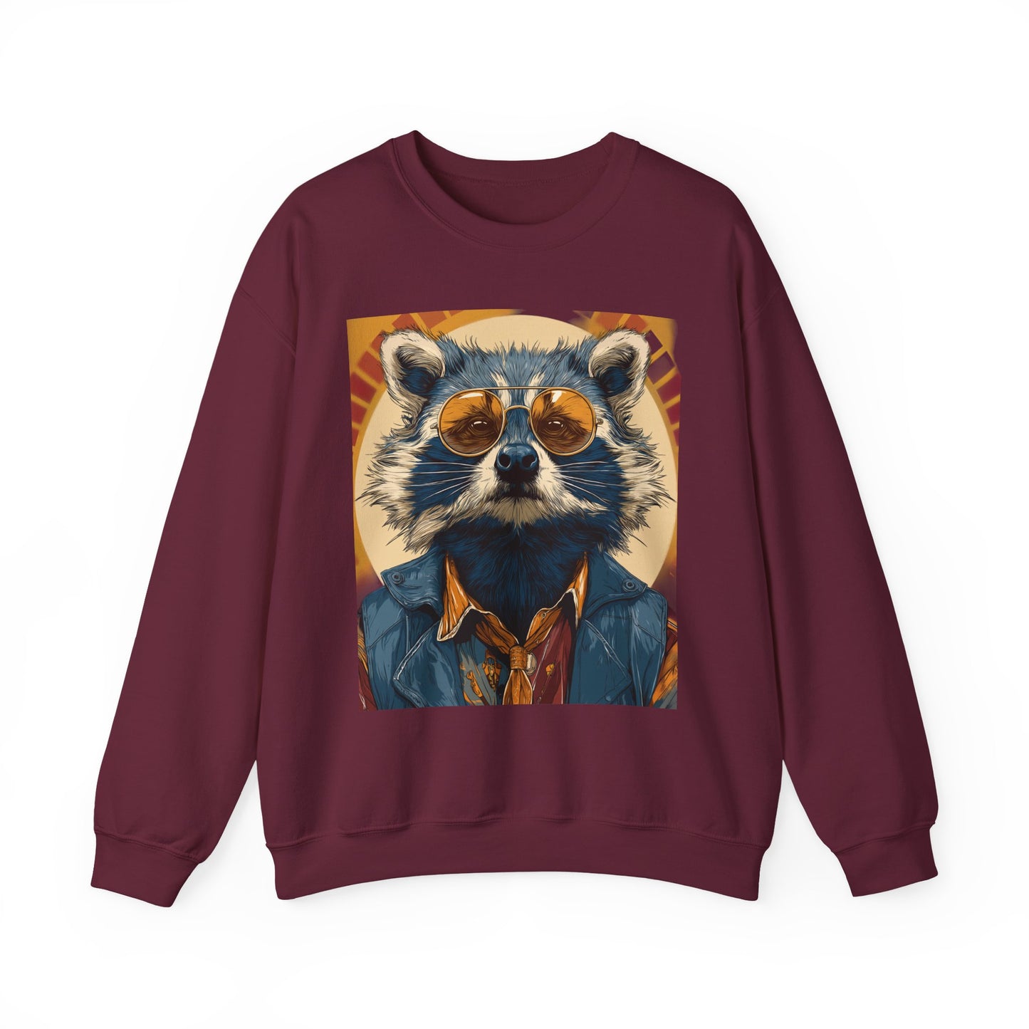 70s Raccoon Crewneck Sweatshirt — Retro Wildlife Graphic | Root to Peak