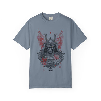 Samurai Helmet Art Tee — Vintage Japanese Warrior Graphic | Root to Peak